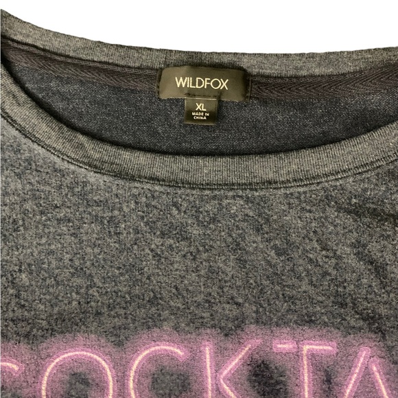 WILDFOX Navy Blue “Cocktail In My Hand Confetti In My Hair” Sweatshirt - size XL - Picture 6 of 9